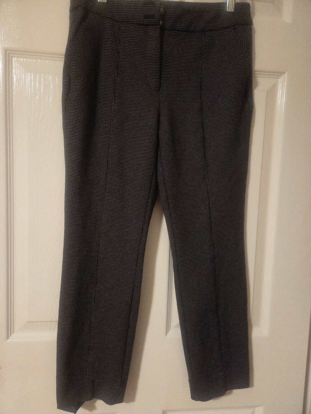 White House Black Market Gray Micro-Pattern Dress Pants Size 4